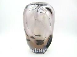 Jindrich Beranek Czech Skrdlovice Sommerso Art Glass Vase 1950s lilac, pink blue