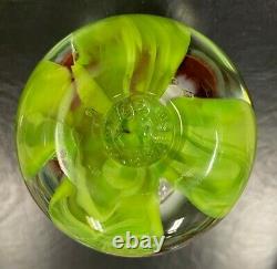 Joe St. Clair Rose Glass Paperweight