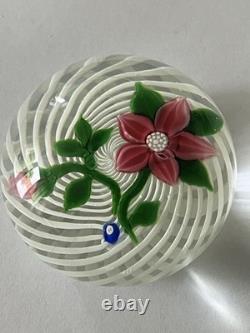 John Deacons 1991 Pink Flower Paperweight