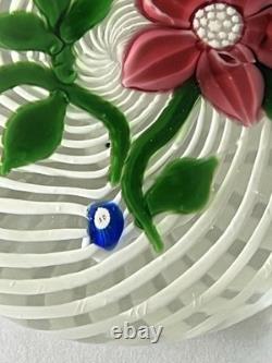 John Deacons 1991 Pink Flower Paperweight