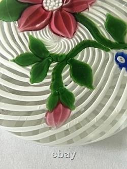 John Deacons 1991 Pink Flower Paperweight