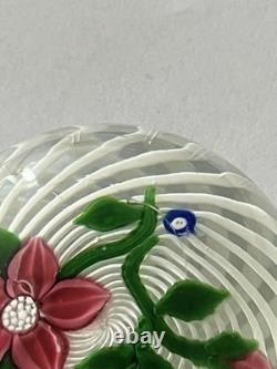 John Deacons 1991 Pink Flower Paperweight