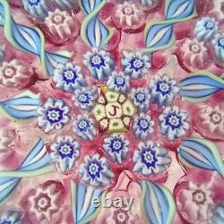 John Deacons Jay Glass Millefiori Radial Paperweight J Cane