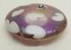 John Ditchfield Iridescent Pink Glass Lilly Pad Paperweight Signed, Label, Frog