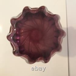 Josef Hospodka Chribska Bohemian pink art glass vase