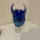 Josef Hospodka Chrisbska Crech Art Glass Bohemian Cobalt Blue Abstract Vase Pink
