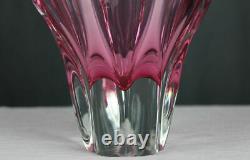 Josef Hospodka pink cat head vase Chrisba Factory Glassworks Czech, Sommerso