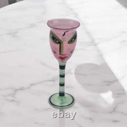 KOSTA BODA Pink Face Glass Vase Bowlhight 24cm 9.44inch NO BOX Vintage