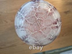 Karl Weidmann WMF For Ikora 1930s Art Deco Glass Crackle Vase Brown Pink Opaque