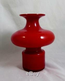 Kastrup-Holmegaard 16.5cm Carnaby Bulge Vase in Coral & Opal