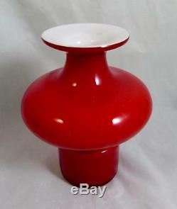Kastrup-Holmegaard 16.5cm Carnaby Bulge Vase in Coral & Opal