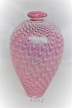 Kosta Boda Bertil Vallien. Large Vase Minos In Pink. 26 CM