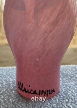Kosta Boda Glass Open Minds Pink Face Vase Ulrica Vallien