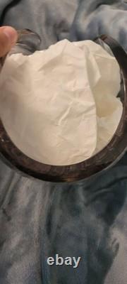 Kosta Boda Sweden LB Planet Dawn Pink Art Glass Sculpture Lena Bergstrom Design