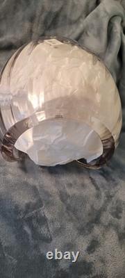 Kosta Boda Sweden LB Planet Dawn Pink Art Glass Sculpture Lena Bergstrom Design