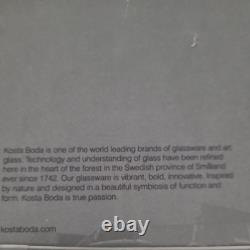 Kosta Boda Sweden LB Planet Dawn Pink Art Glass Sculpture Lena Bergstrom Design