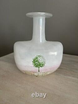 Kosta Boda Vase Art Glass Kjell Engmam May Tree Sweden Bottle