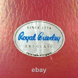 LABELLED Royal Brierley Iridescent Pink Glass'Studio' Vase