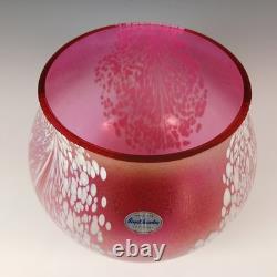 LABELLED Royal Brierley Iridescent Pink Glass'Studio' Vase LABELLED Royal Brierley Iridescent Pink Glass'Studio' Vase