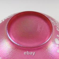 LABELLED Royal Brierley Iridescent Pink Glass'Studio' Vase