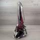 LARGE SIGNED ROLLIN KARG 1998 Pink / Purple DICHROIC ART GLASS SCULPTURE 17