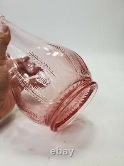 LE SMITH Pink Swung Glass Floor Vase Mid Century Modern Art