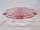 LE Smith Art Glass PINK Round Pedestal Cake Plate Stand 2.75 tall & 11 round