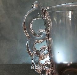 LOVELY VERY RARE LOOP WINGED ARTWARE GLASS VASE by PIERRE D'AVESN