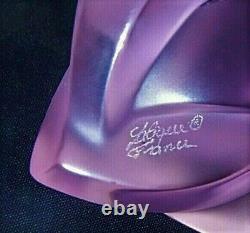 Lalique Coeur Crystal Pink Entwined Heart Signed Mint