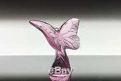 Lalique Crystal Butterfly PINK Rosee Pattern BRAND NEW IN BOX! STUNNING