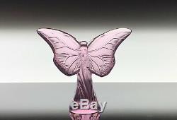 Lalique Crystal Butterfly PINK Rosee Pattern BRAND NEW IN BOX! STUNNING