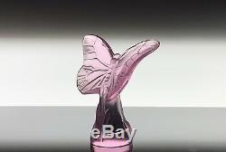 Lalique Crystal Butterfly PINK Rosee Pattern BRAND NEW IN BOX! STUNNING