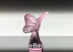 Lalique Crystal Butterfly PINK Rosee Pattern BRAND NEW IN BOX! STUNNING