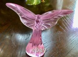 Lalique Pink Butterfly Rosee Pattern #10370900 Signed & Authentic Mint Condition