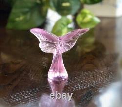 Lalique Pink Butterfly Rosee Pattern #10370900 Signed & Authentic Mint Condition