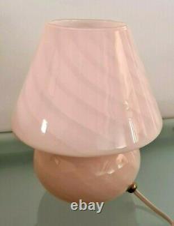 Lamp murano Mushroom Pink, Vintage Years 70