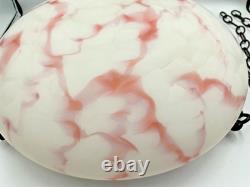 Large Antique Art Deco 1930s Plaffonier Glass Shade Ceiling Flycatcher Bowl 14+