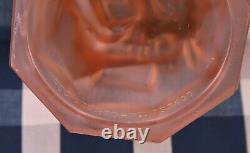 Large Antique Art Deco Walther Sohne Pink Glass Tazza / Centrepiece / Comport