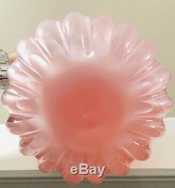 Large Archimede Seguso Murano Italy Pink Opalino Alabastro Vase 12 Tall