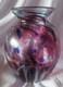 Large Handblown Vintage Art Glass Vase Blue & Pink