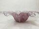 Large Lavorazione arte Murano Italy Glass Pink Centerpiece Bowl, 20 Wide x 6 H