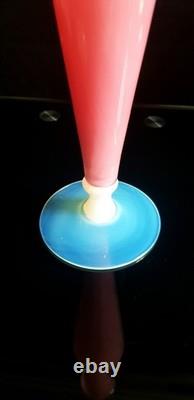 Large Murano Glass Pink Opaline Vase
