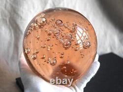 Large Pink Art Glass Orb Paperweight Ball Sphere 5.5, Murano Style, 3.7kg