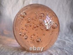 Large Pink Art Glass Orb Paperweight Ball Sphere 5.5, Murano Style, 3.7kg