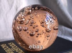 Large Pink Art Glass Orb Paperweight Ball Sphere 5.5, Murano Style, 3.7kg