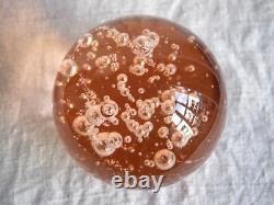 Large Pink Art Glass Orb Paperweight Ball Sphere 5.5, Murano Style, 3.7kg