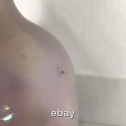 Large Pink Lustre Murano Vetri Vase Gilt Rim Height 35cm (scratches & Wear)