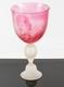 Large Steve Bradley cameo glass footed vase with women and carnival masks design