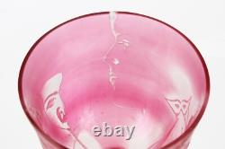 Large Steve Bradley cameo glass footed vase with women and carnival masks design