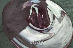 Large Vintage ADAM JABLONSKI Art Glass Bowl SIGNED